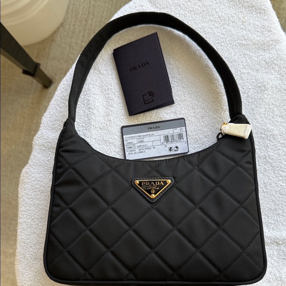 Prada Black Quilted Shoulder Bag NWT